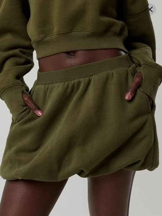 aerie Dresses & Skirts - OFFLINE aerie Cloud Fleece Bubble Skort in Military Green Sz Med SUPER SOFT NWT